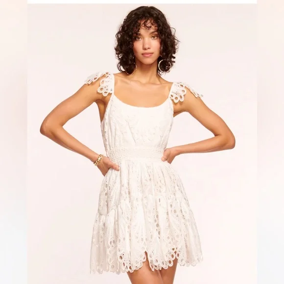 Ramy Brook | Dresses | Ramy Brook Nwt 425 Charlotte Embroidered Eyelet Lace  Mini Dress In Ivory L | Poshmark
